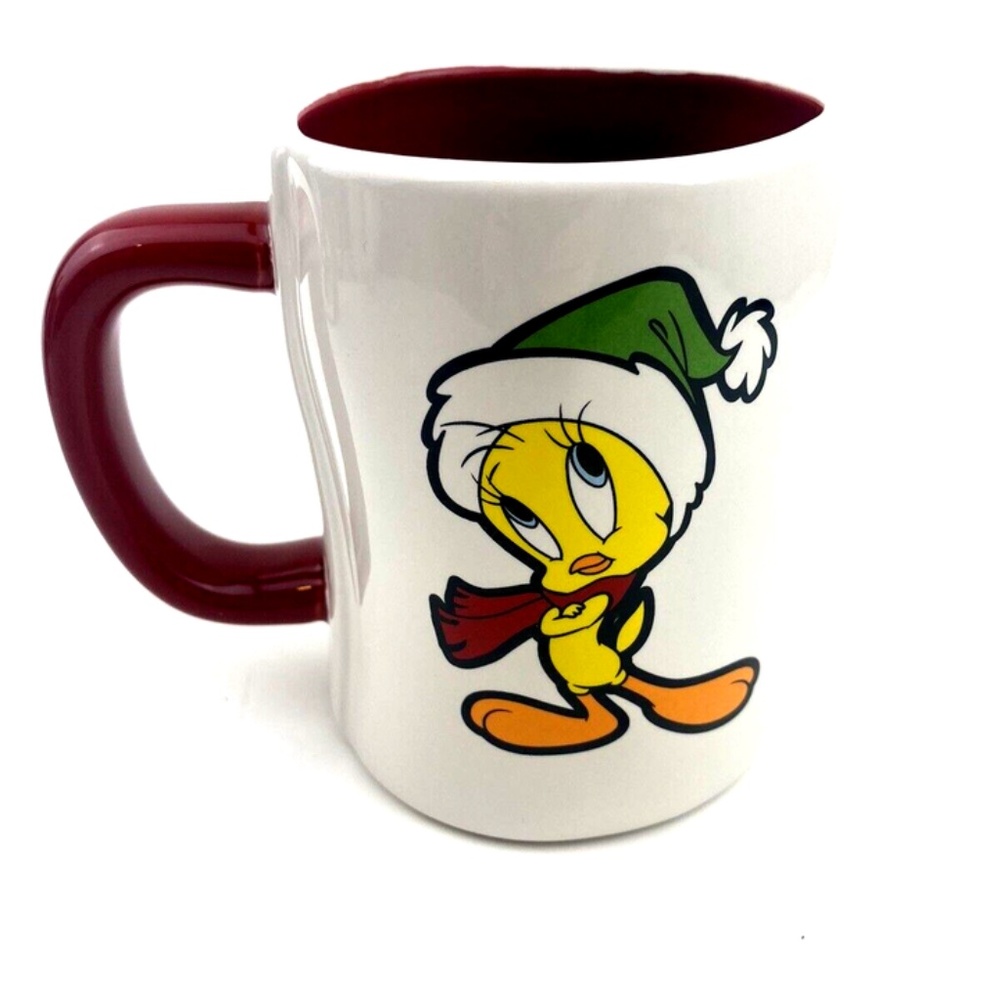 Looney Tunes Rae Dunn Mug Tweety Cup Drinkwear Season's Greetings Ceramic